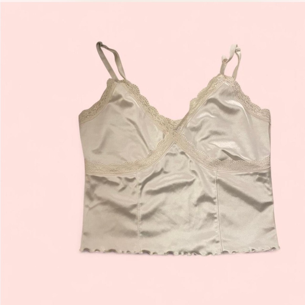Divided Cream Lace Camisole